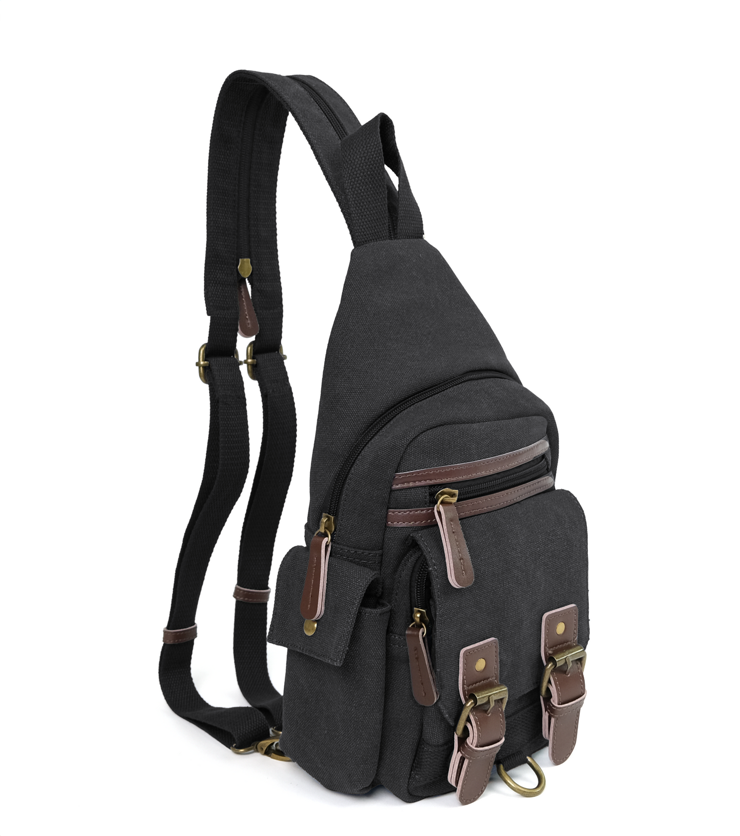 Shasta Unisex Canvas & Leather Concealed Carry Sling Bag