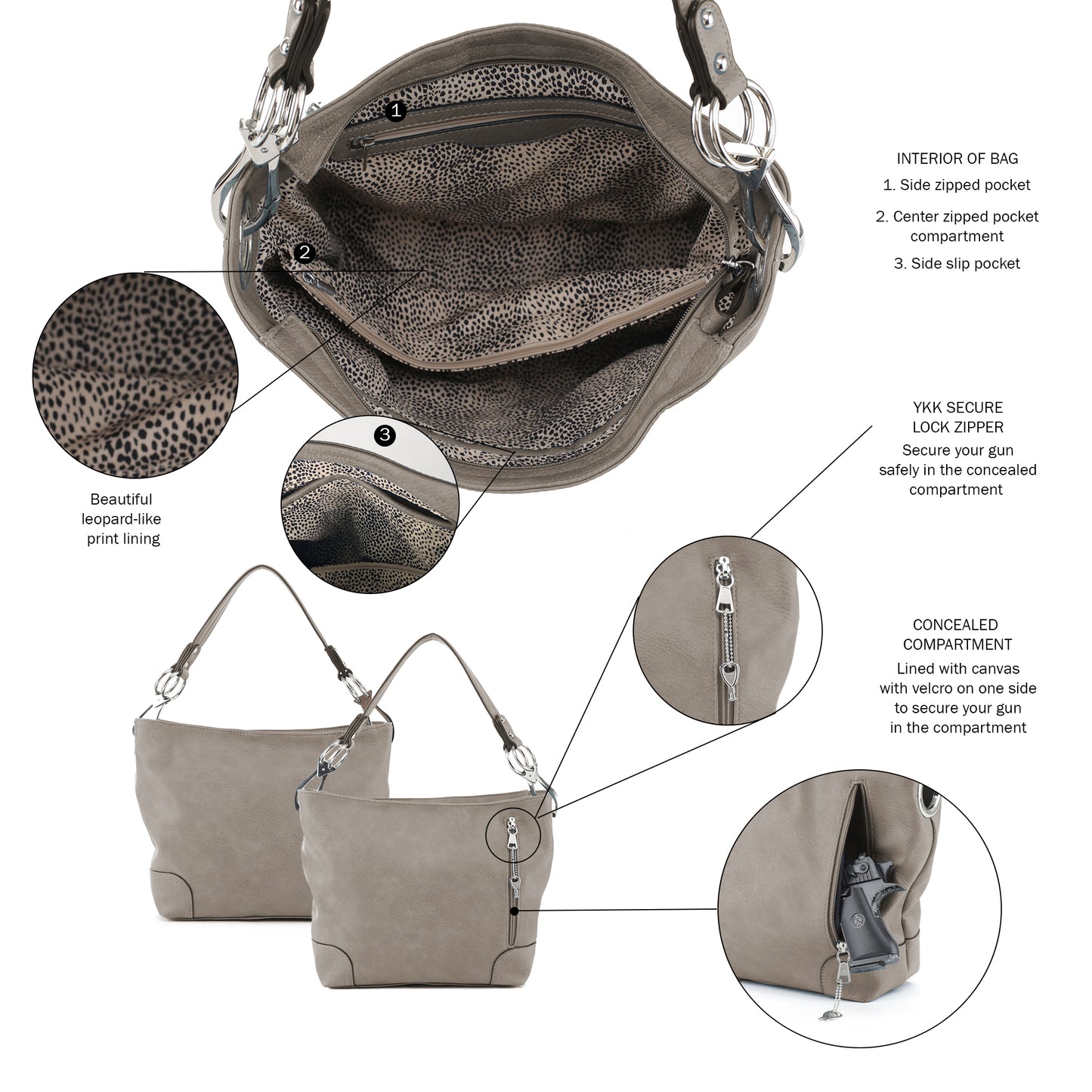 Lydia Lock and Key Hobo Shoulder Bag