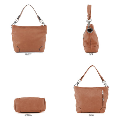 Lydia Lock and Key Hobo Shoulder Bag