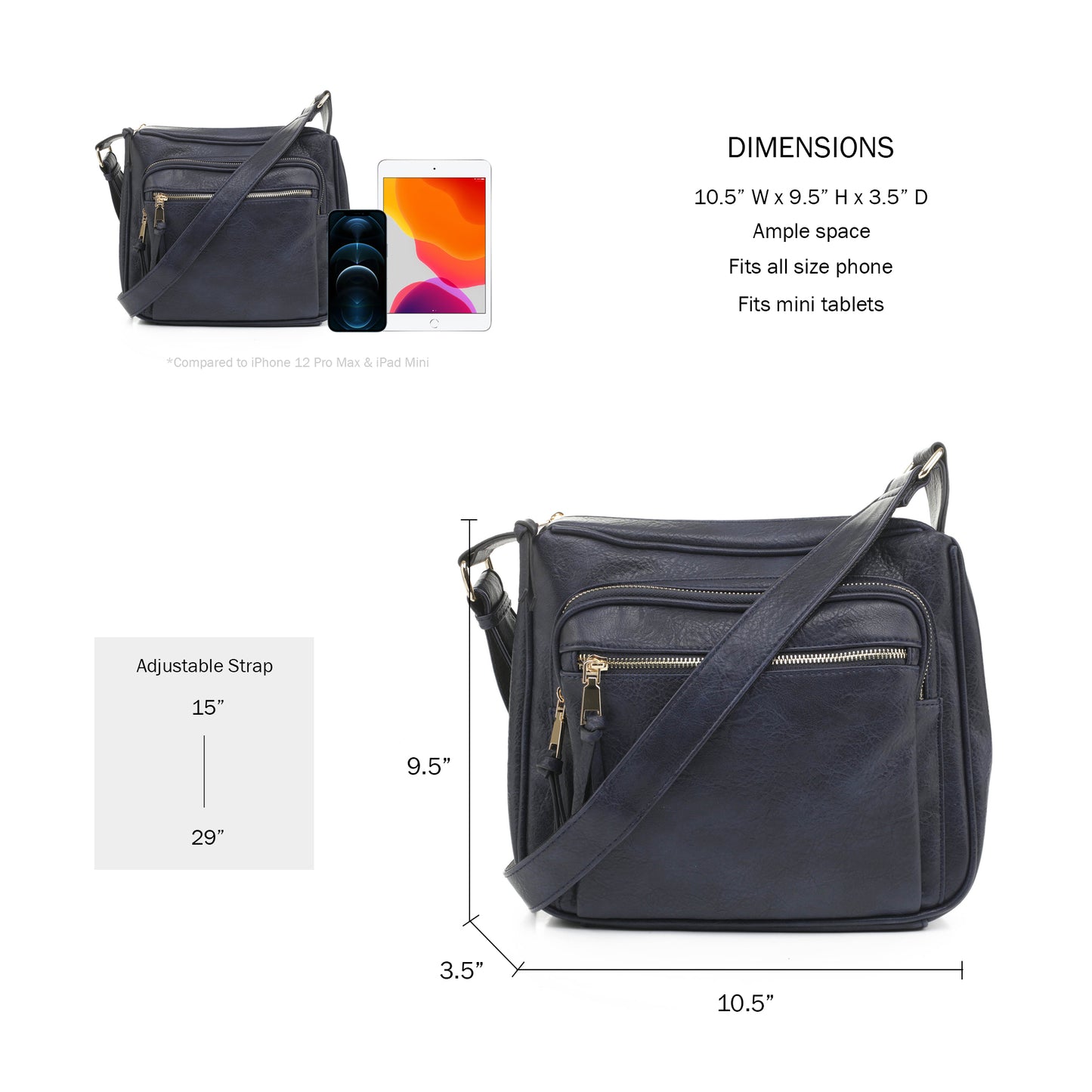 Brooklyn Concealed Carry Lock and Key Crossbody