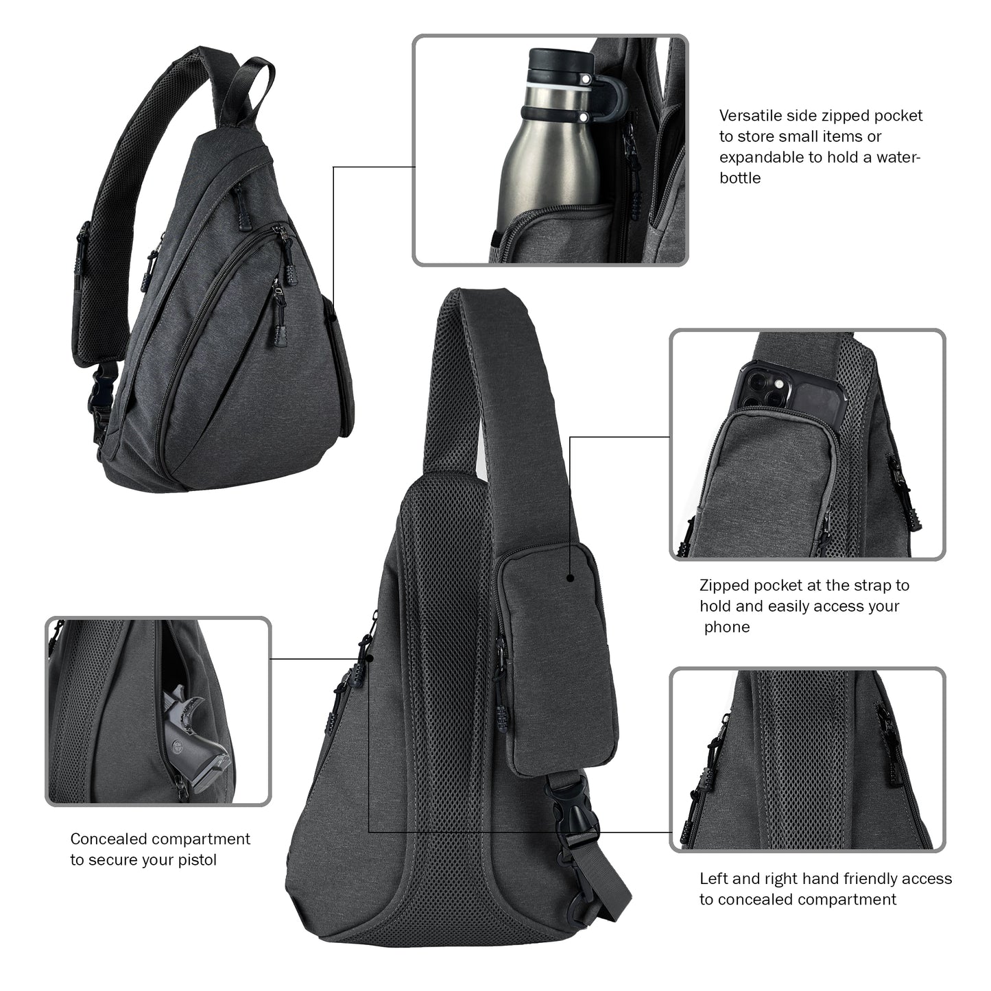 Peyton Sling Shoulder Concealed Carry Backpack