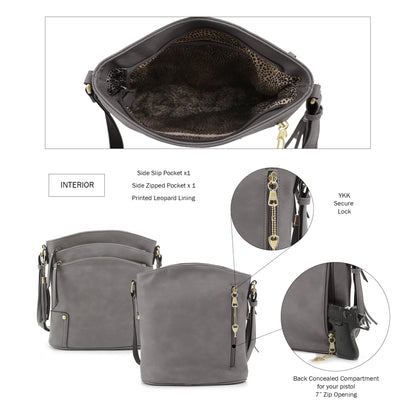 Robin Concealed Carry Lock and Key Crossbody