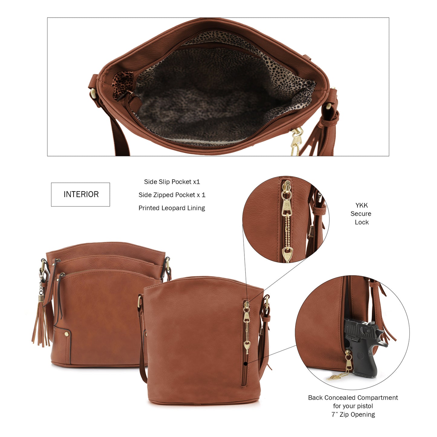 Robin Concealed Carry Lock and Key Crossbody