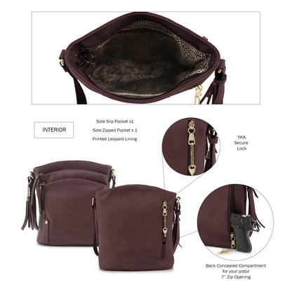 Robin Concealed Carry Lock and Key Crossbody