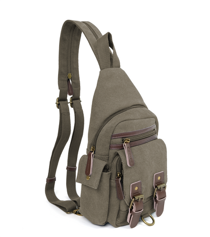 Shasta Unisex Canvas & Leather Concealed Carry Sling Bag