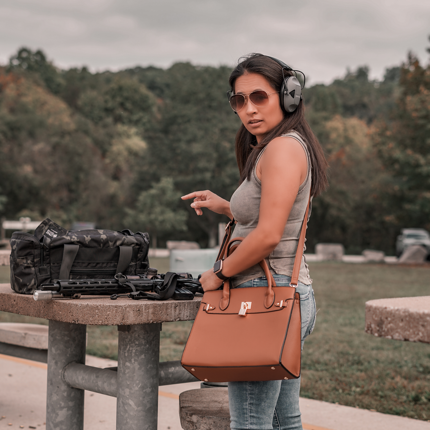 Evelyn Concealed Carry Lock and Key Satchel