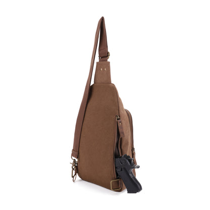 Glacier Canvas Sling Shoulder Concealed Backpack