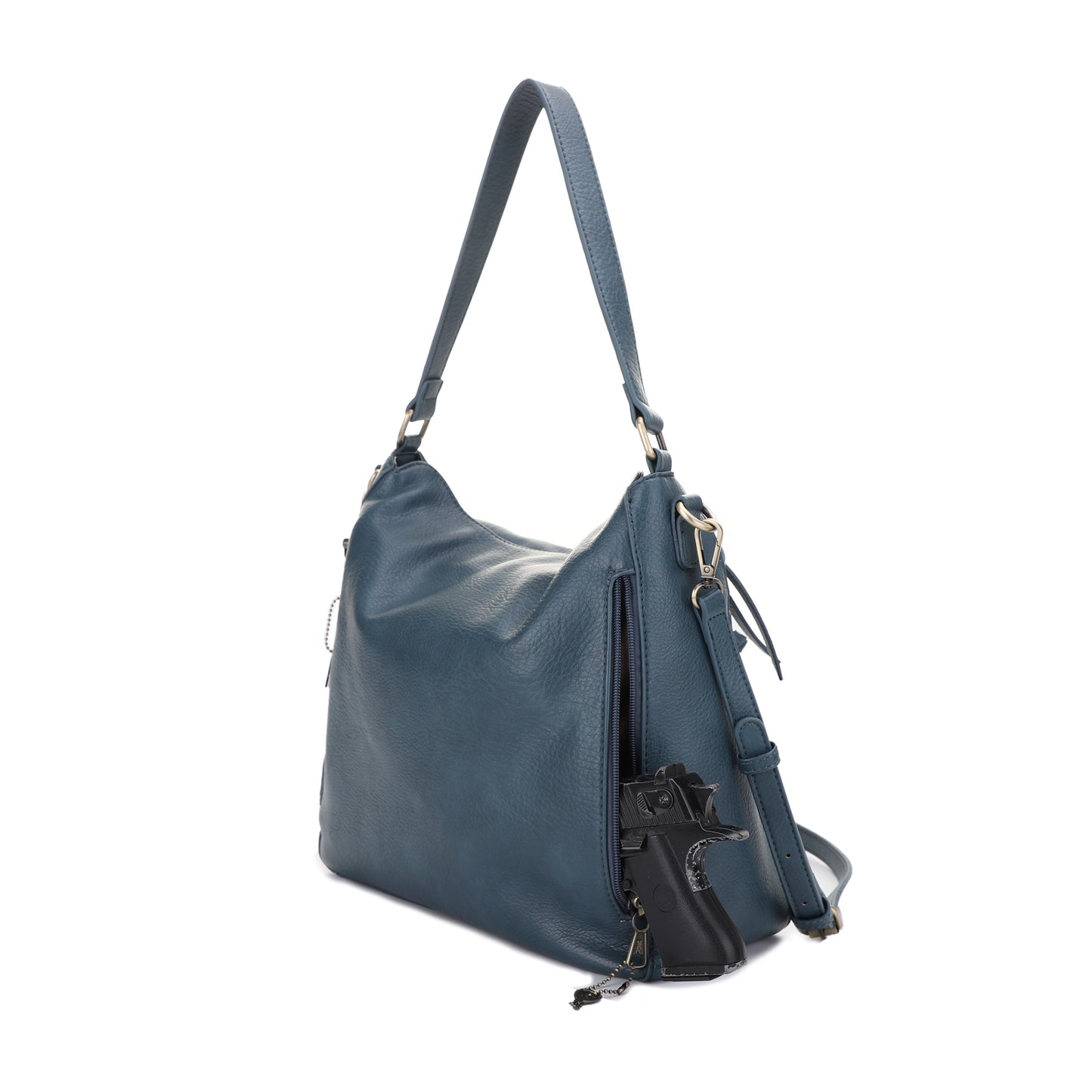 Dakota Concealed Carry Lock and Key Hobo Shoulder Bag