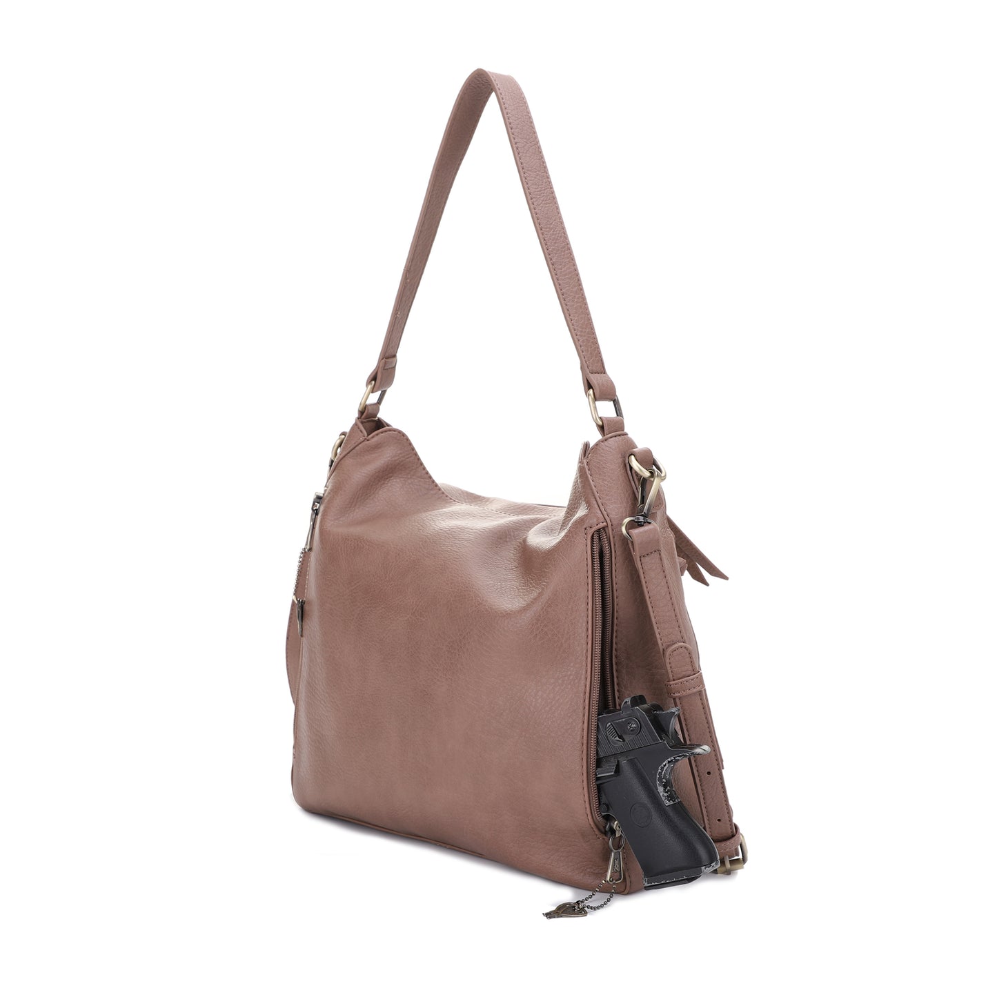 Dakota Concealed Carry Lock and Key Hobo Shoulder Bag