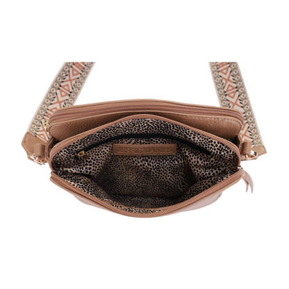 Rebecca Triple Compartment Lock and Key Concealed Carry Crossbody