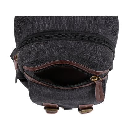 Shasta Unisex Canvas & Leather Concealed Carry Sling Bag