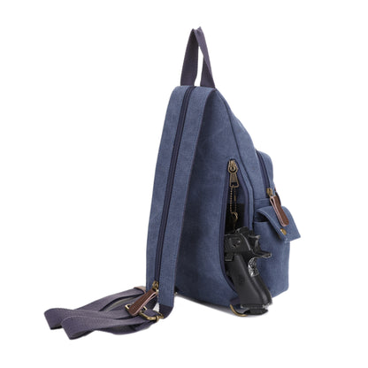 Shasta Unisex Canvas & Leather Concealed Carry Sling Bag