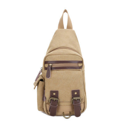 Shasta Unisex Canvas & Leather Concealed Carry Sling Bag