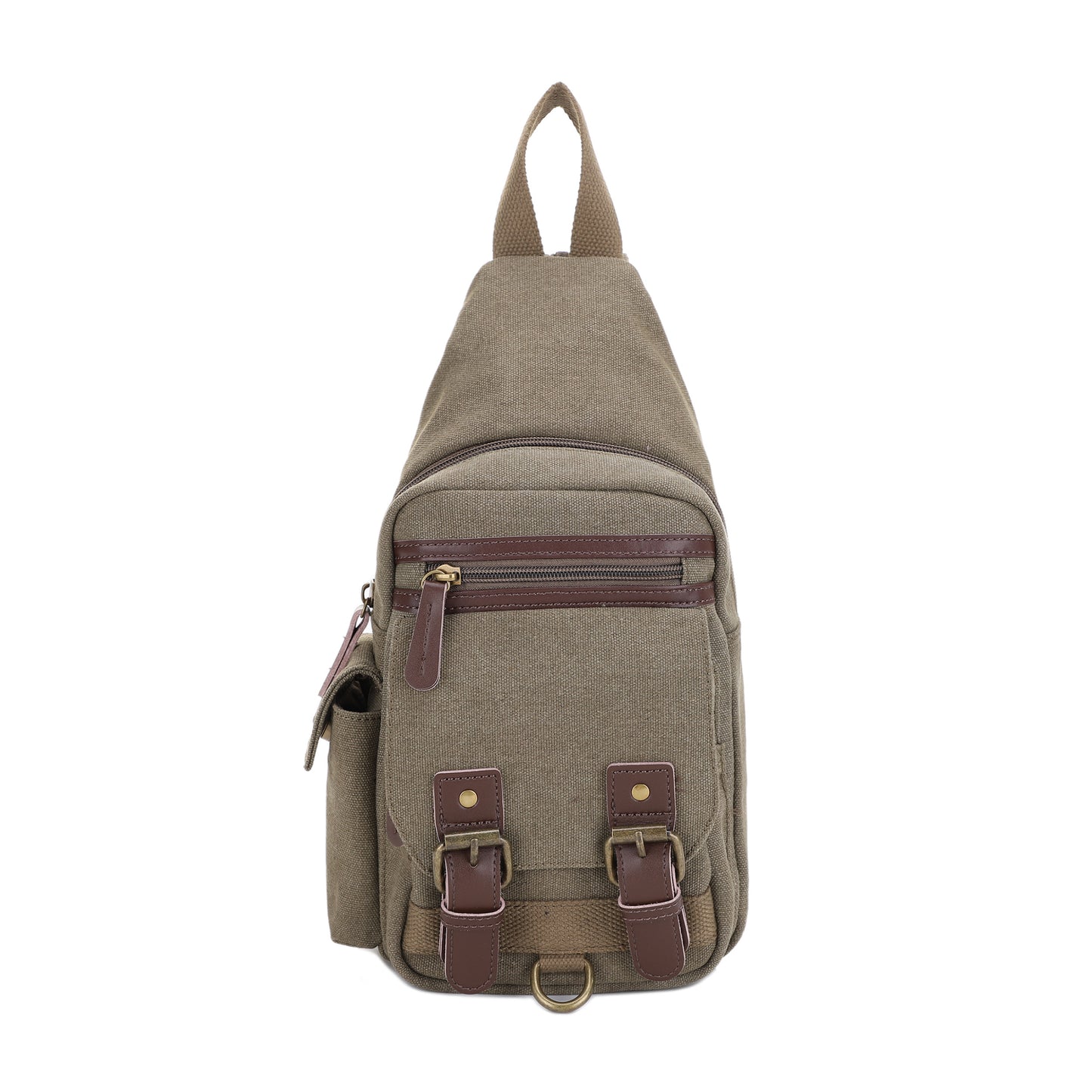 Shasta Unisex Canvas & Leather Concealed Carry Sling Bag