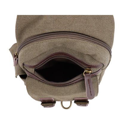 Shasta Unisex Canvas & Leather Concealed Carry Sling Bag