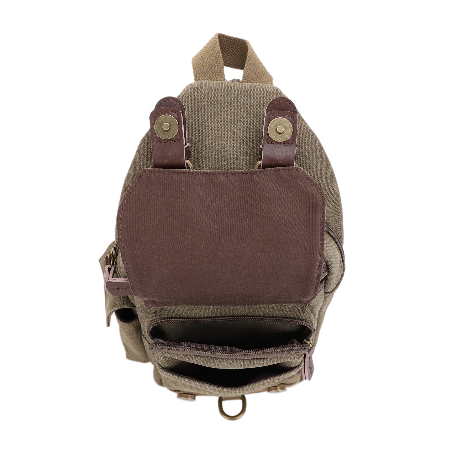 Shasta Unisex Canvas & Leather Concealed Carry Sling Bag