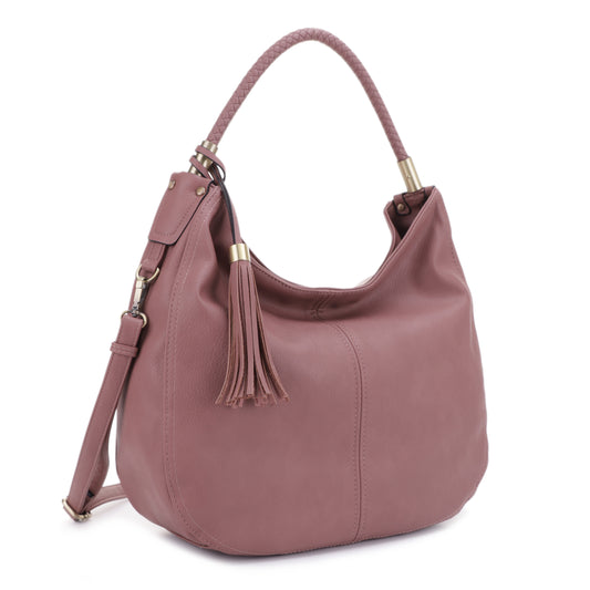 Sienna Concealed Carry Lock and Key Tassel Hobo Shoulder Bag