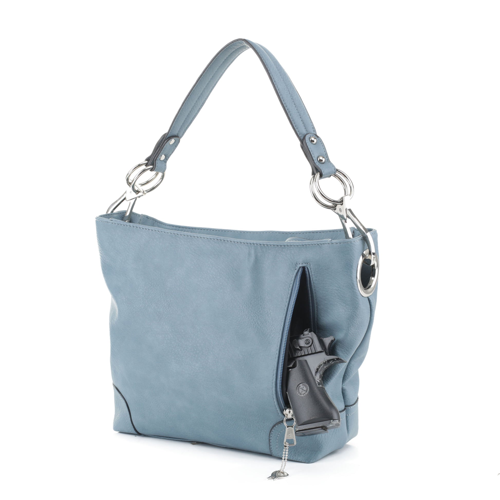 Lydia Lock and Key Hobo Shoulder Bag - JessieJames Handbags