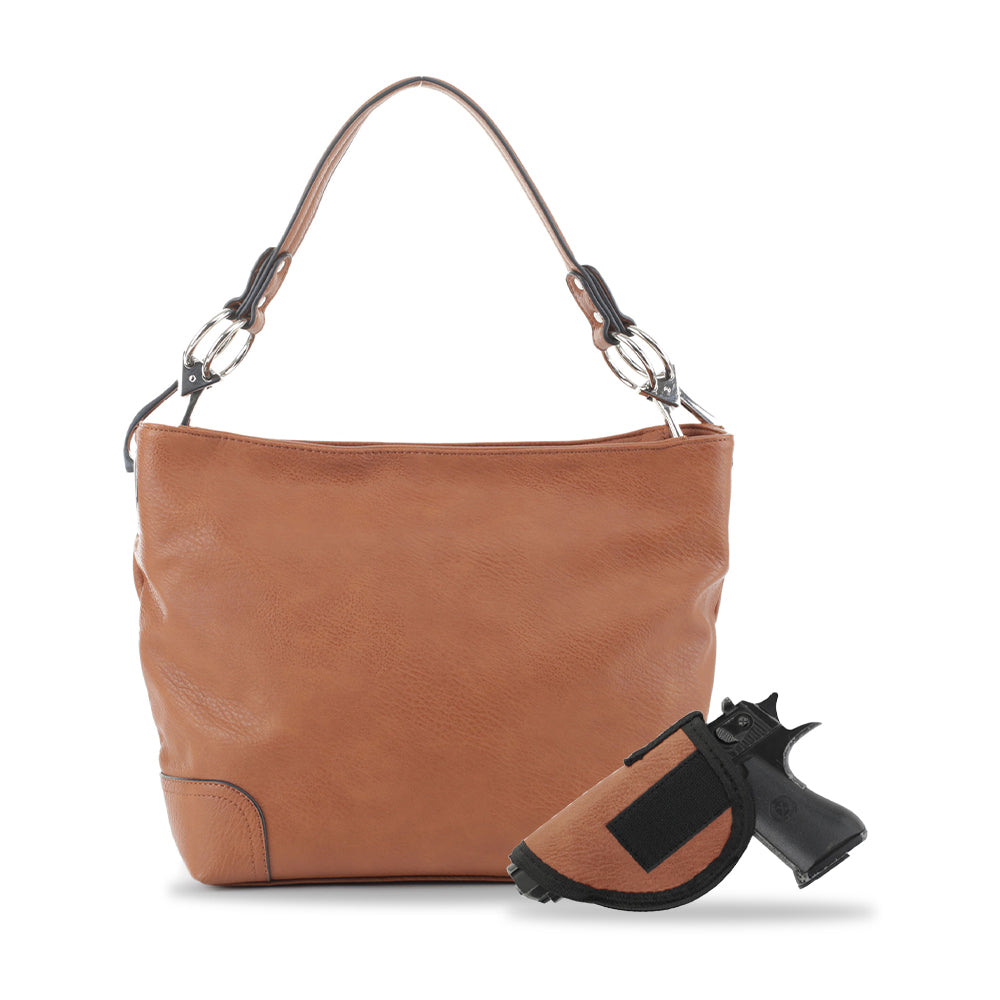 Lydia Lock and Key Hobo Shoulder Bag - JessieJames Handbags