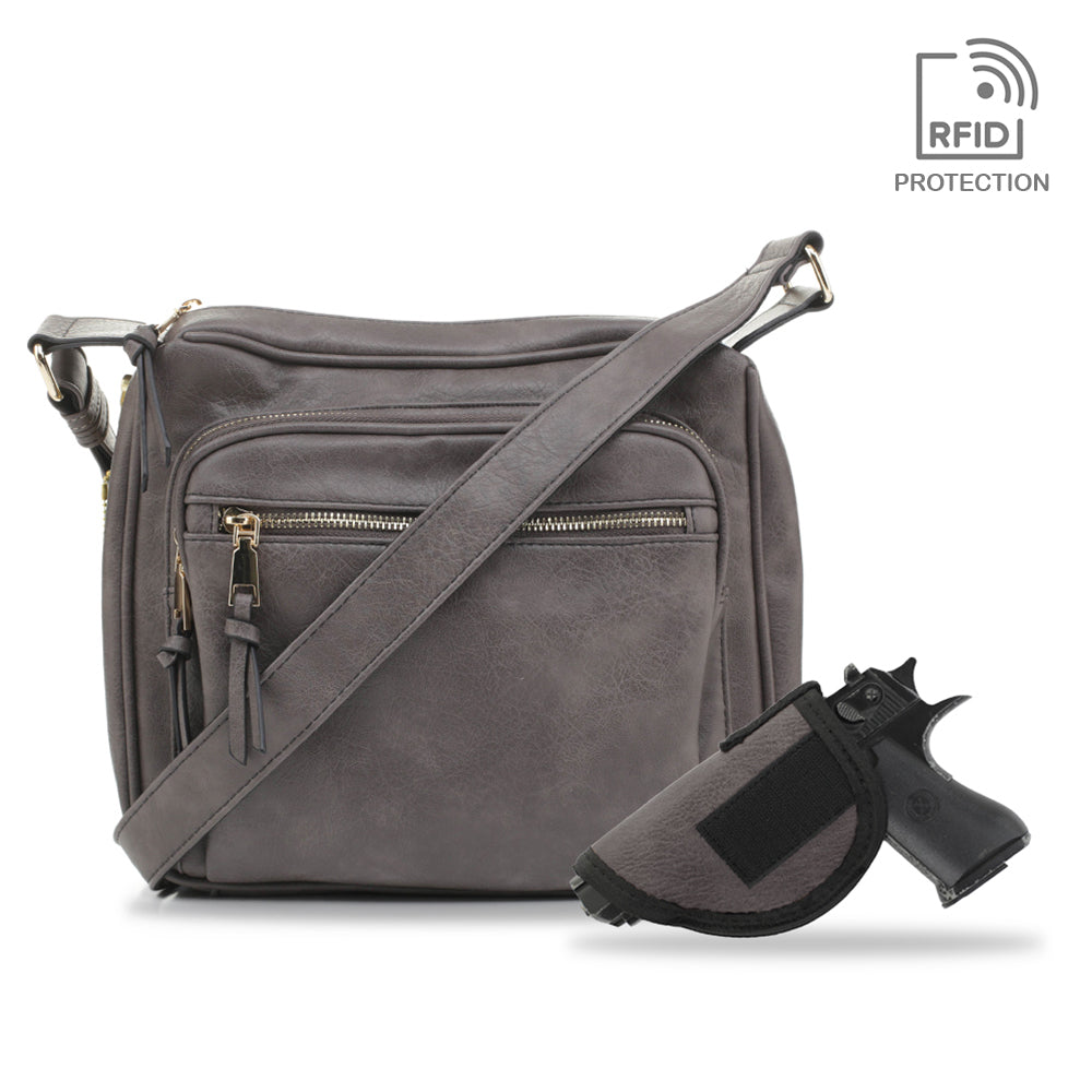 Concealed Carry Hobo Crossbody Purse Leather Shoulder Bag Women Handbag  Wallet - Julia McKee