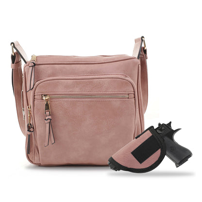 Brooklyn Concealed Carry Lock and Key Crossbody - JessieJames Handbags