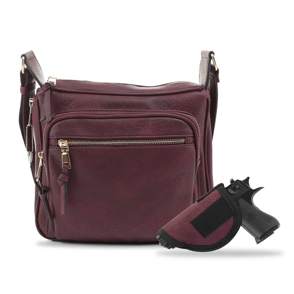 Brooklyn Concealed Carry Lock and Key Crossbody - JessieJames Handbags