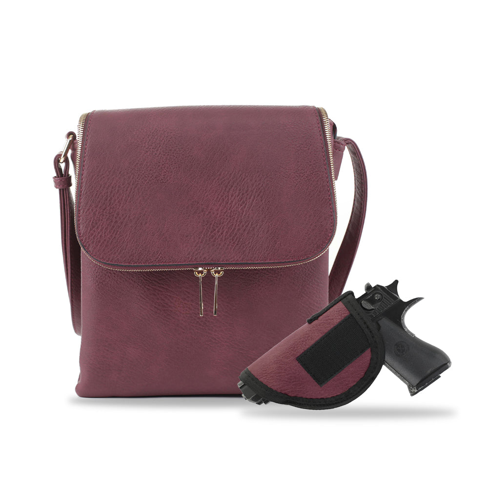 Jessie James Handbags Cheyanne Concealed Carry Crossbody Bag Wine