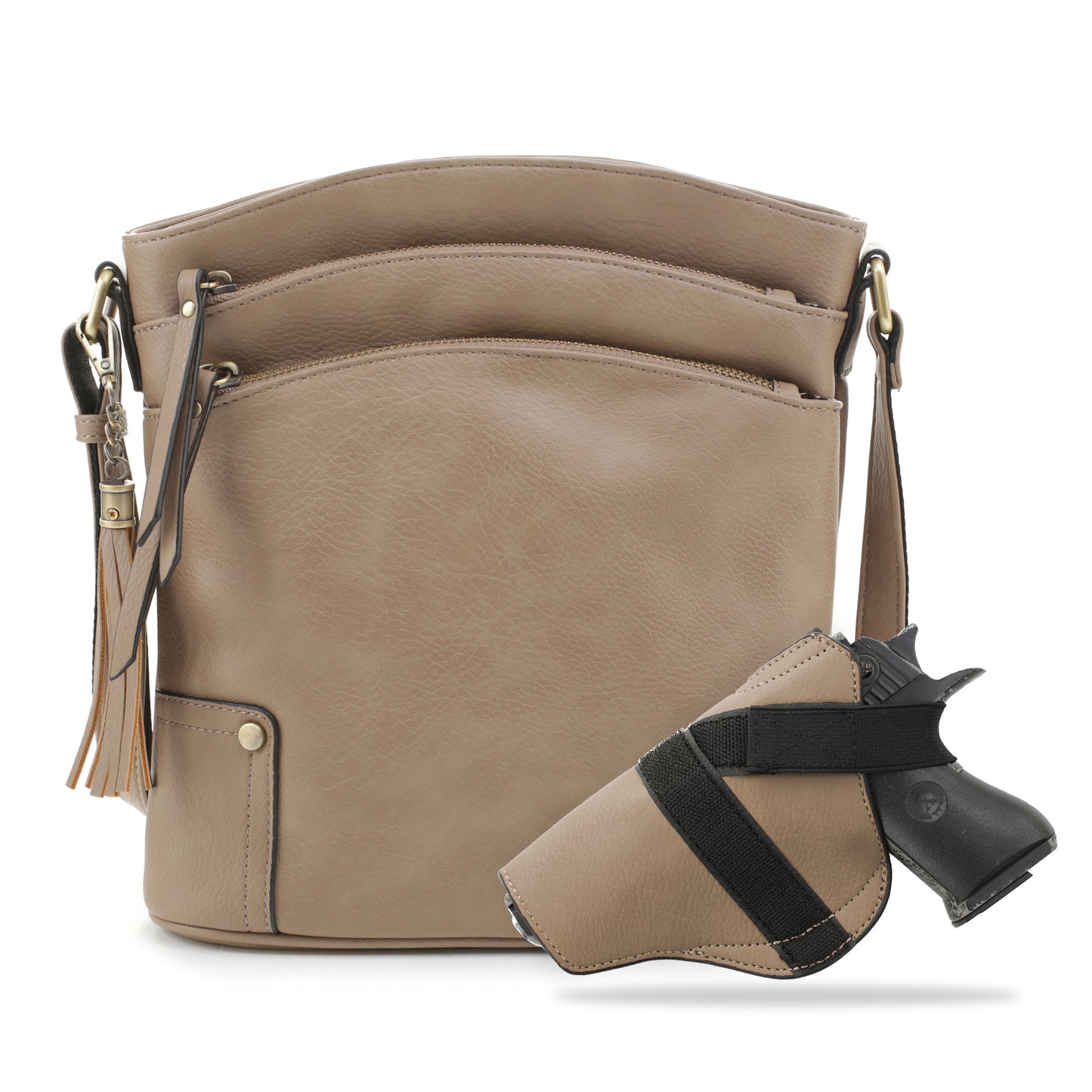 Robin Concealed Carry Lock and Key Crossbody - JessieJames Handbags