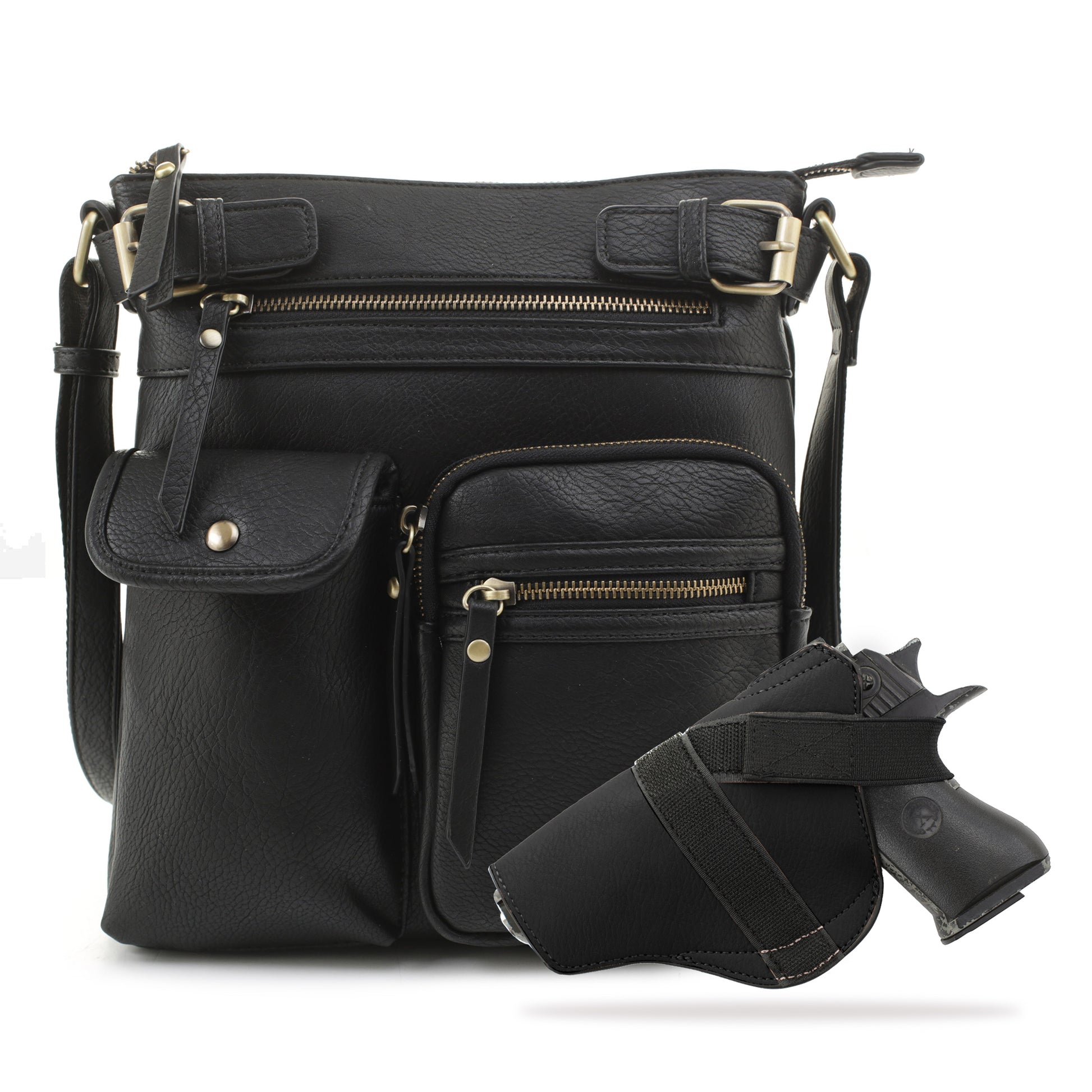 Shelby Concealed Carry Lock and Key Crossbody - JessieJames Handbags