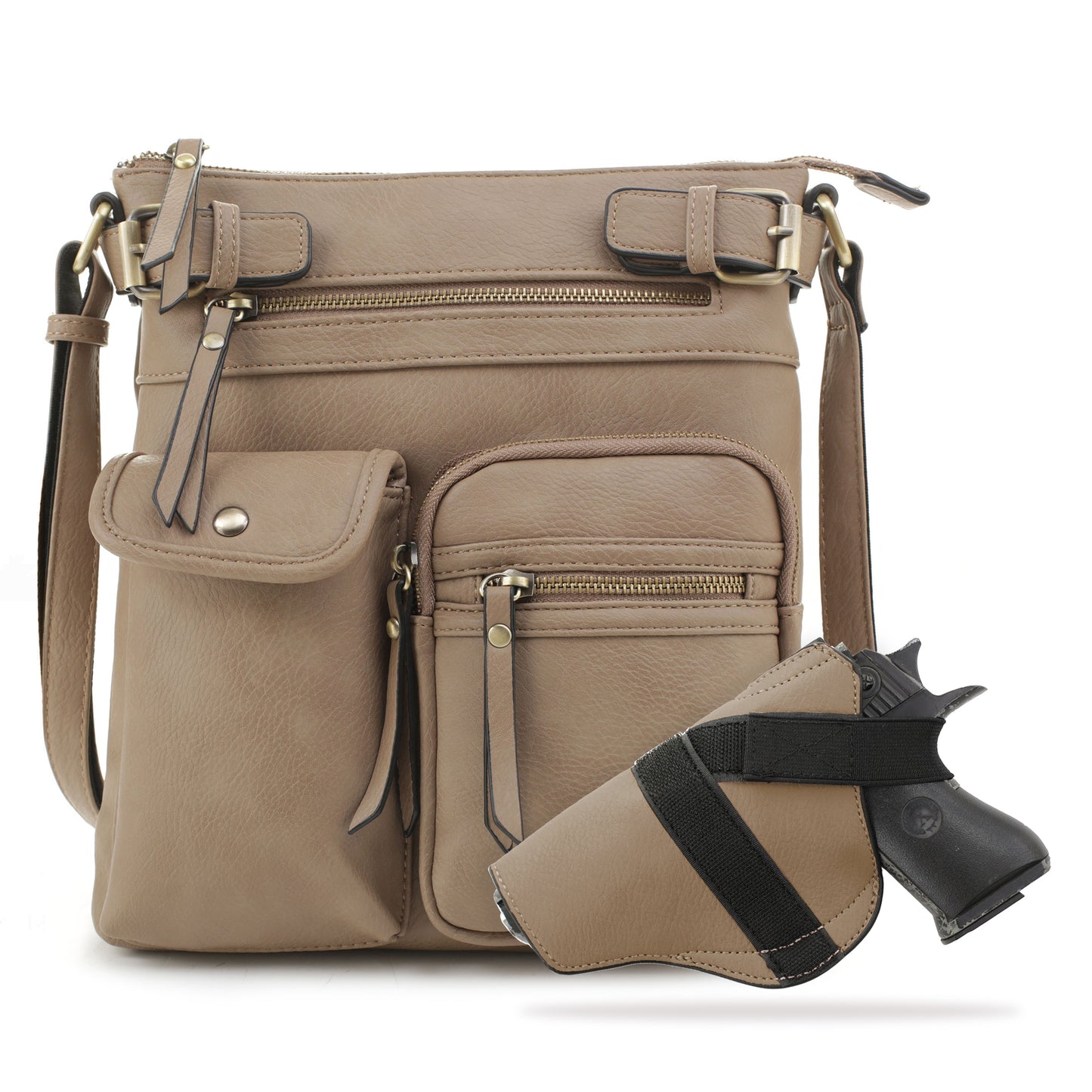 Shelby Concealed Carry Lock and Key Crossbody - JessieJames Handbags