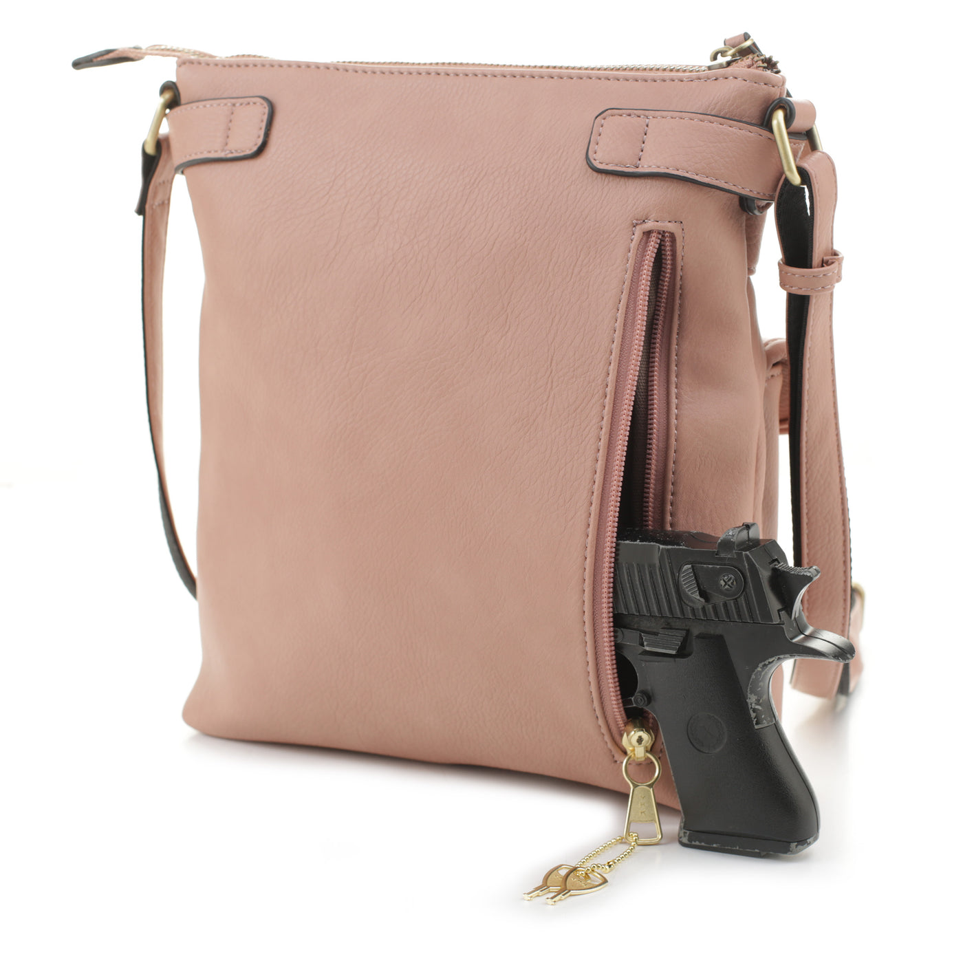 Jessie & James Handbags Robin Concealed Carry Lock and Key Crossbody Bag - Black