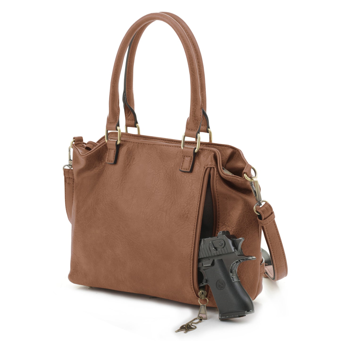 Elena Concealed Carry Lock and Key Satchel