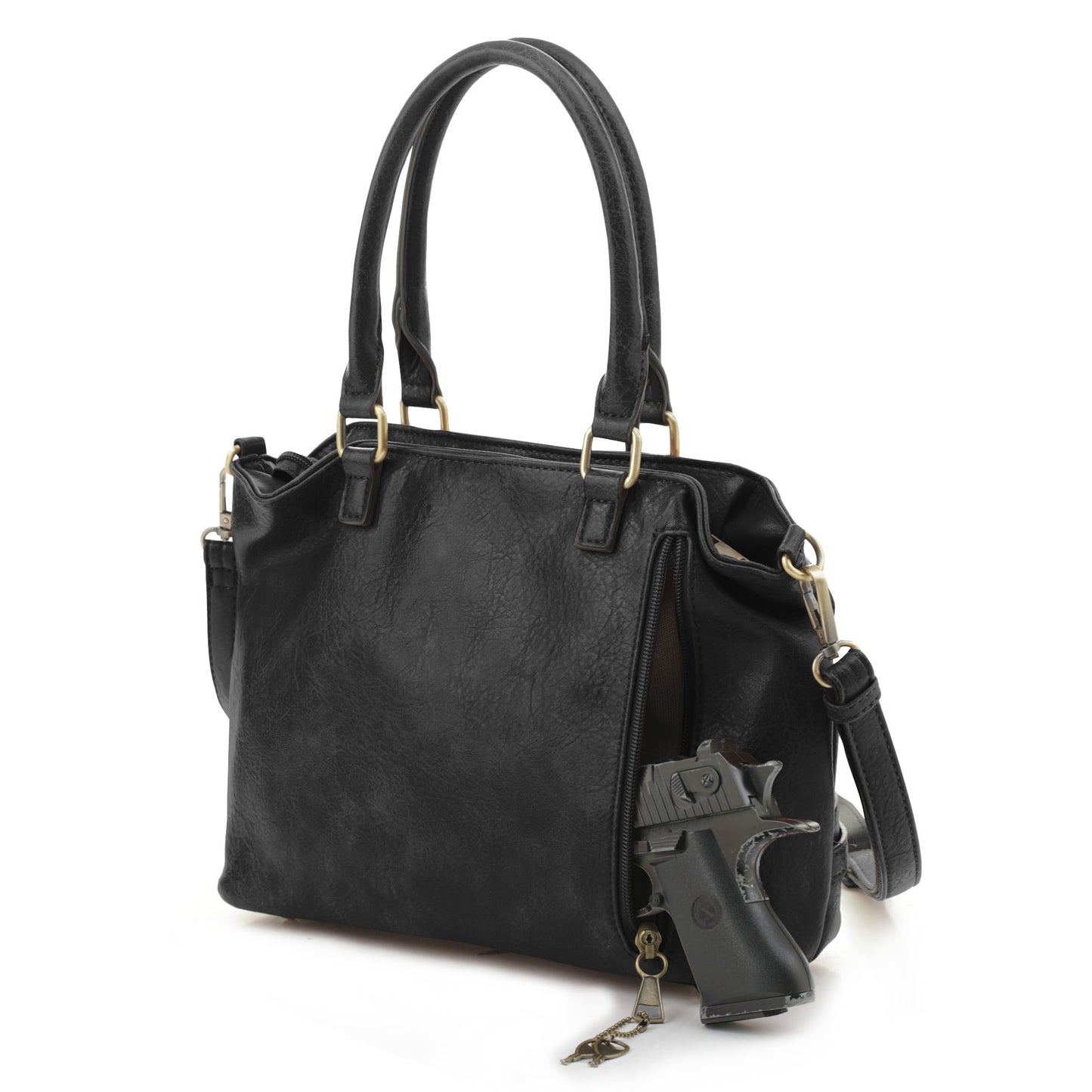 Elena Concealed Carry Lock and Key Satchel