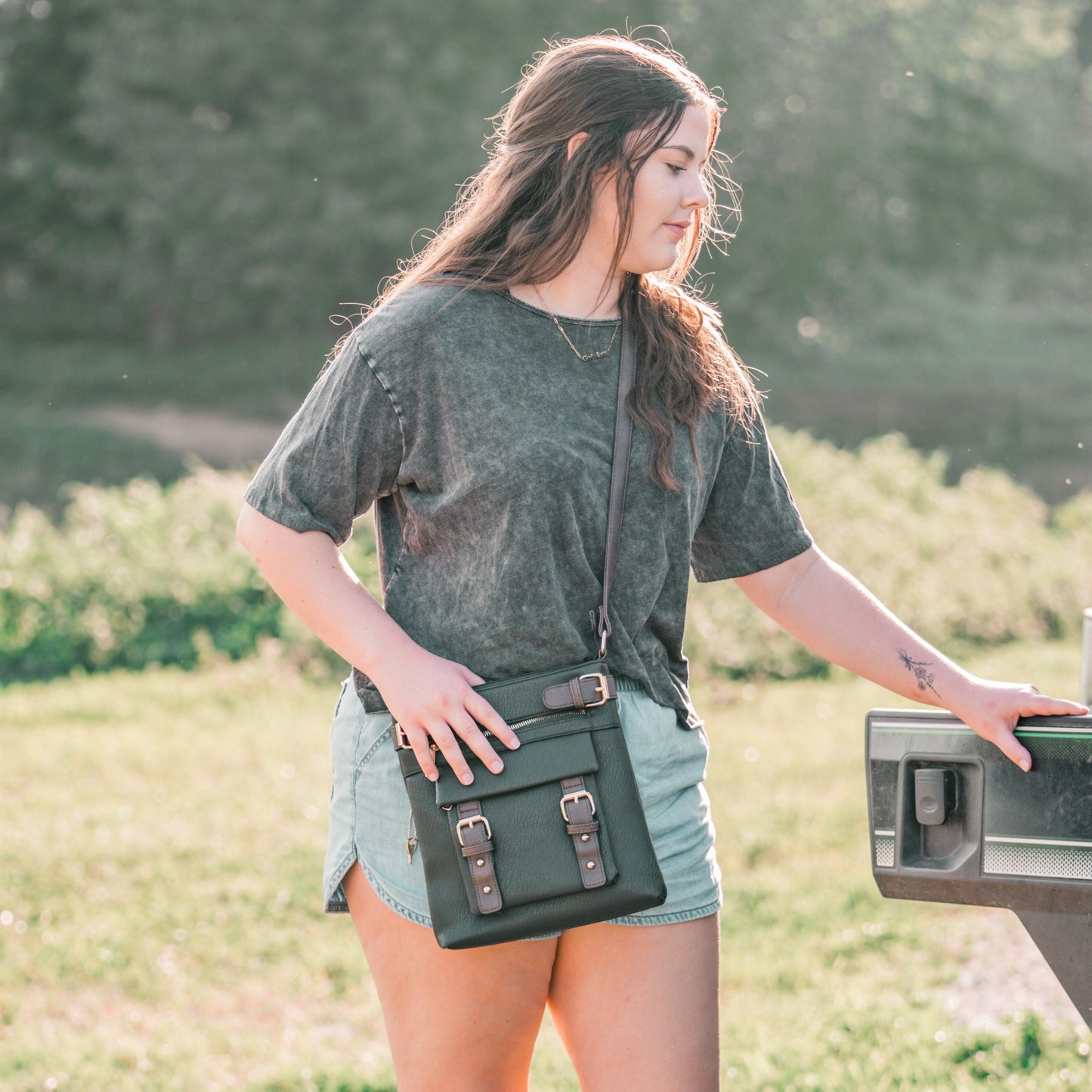 Hannah Concealed Carry Lock and Key Crossbody